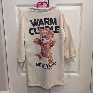 Warm Cuddle Teddy Sweatshirt Dress